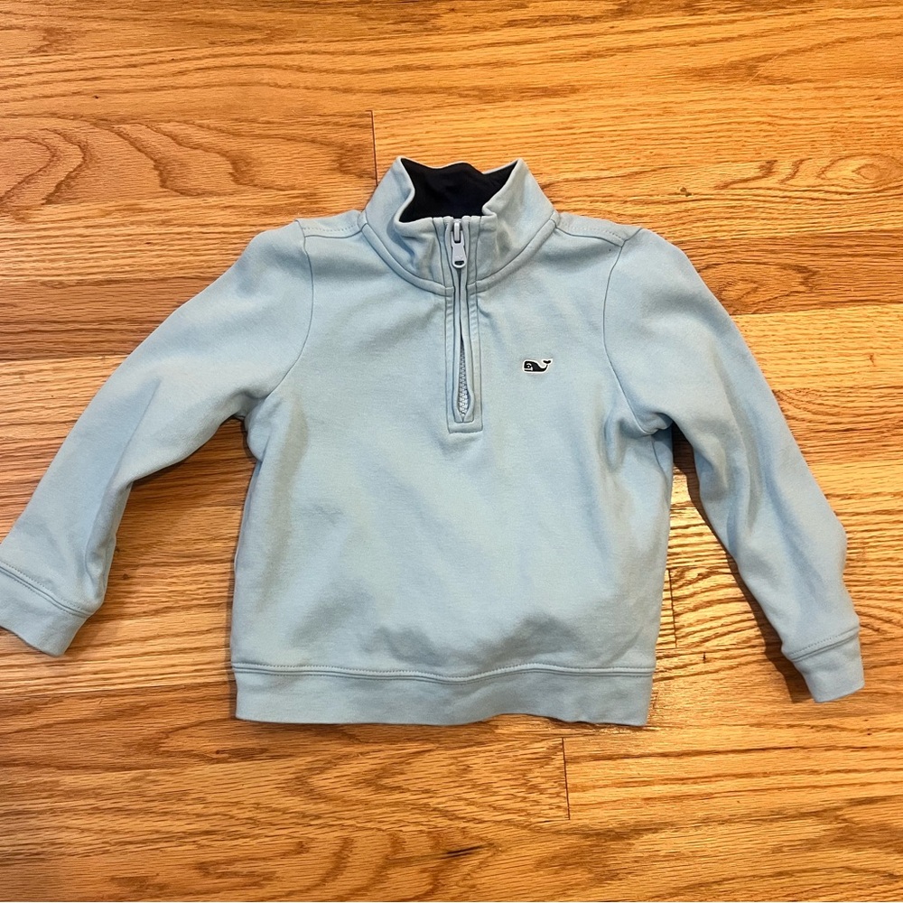 Size 3T Powder Blue Vineyard Vines 3/4 Zip Pullover